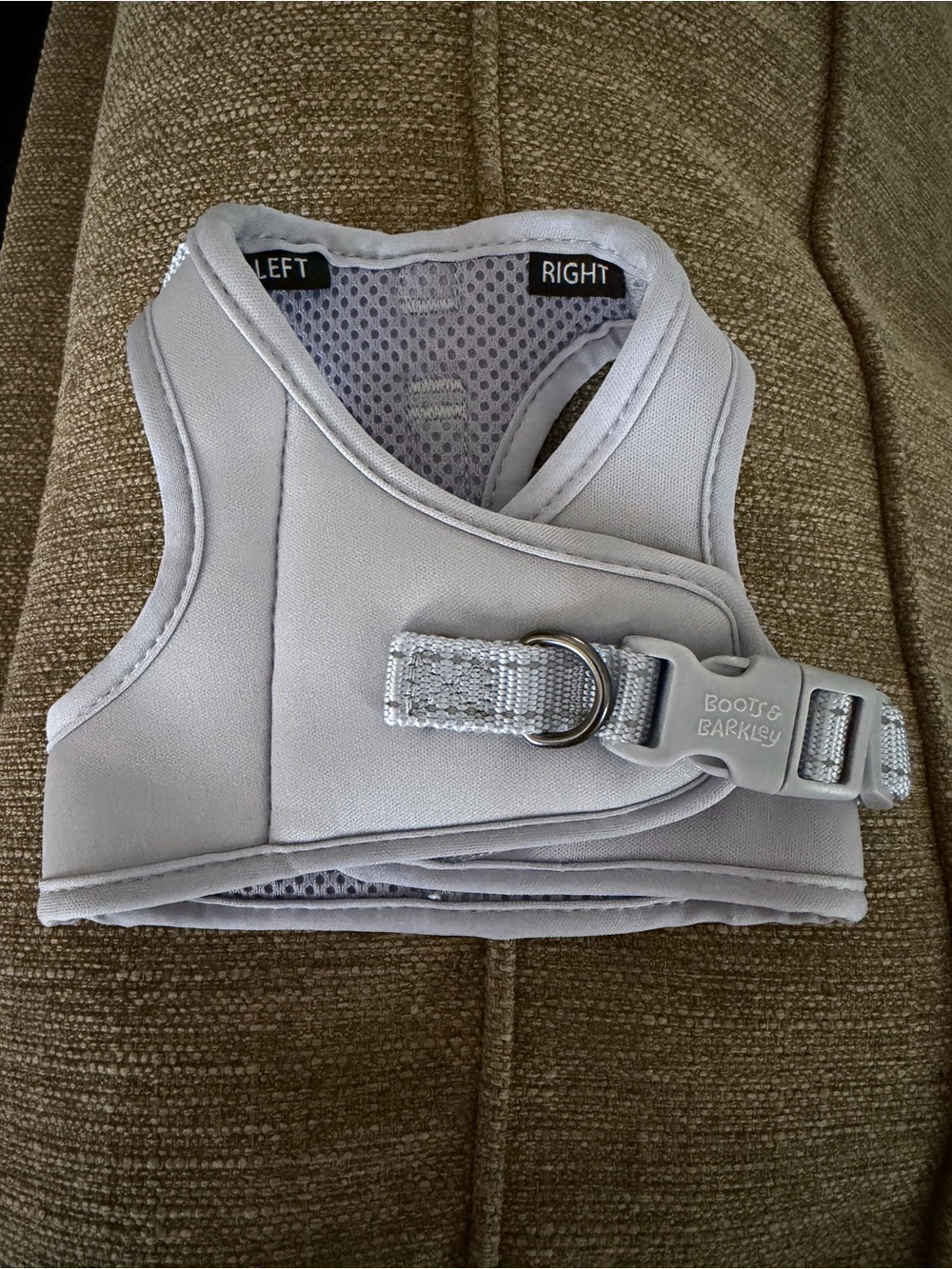 Boots & Barkley Light Gray Small Pet Harness - Reflective Padded Vest